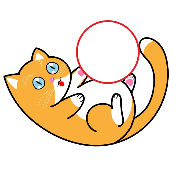 矢量卡通猫咪边框可商用插画元素