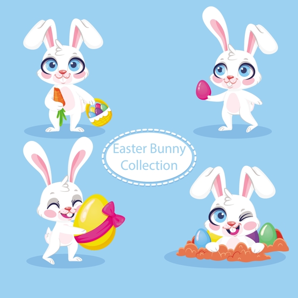 复活节兔子系列素材