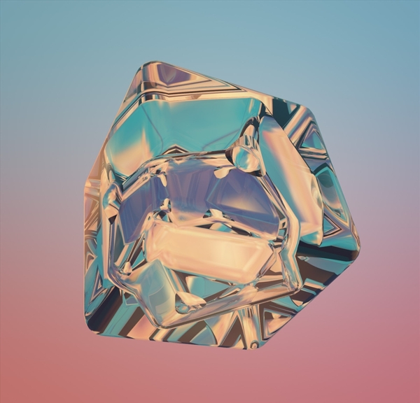 C4D模型冰块宝石玻璃珠方块图片