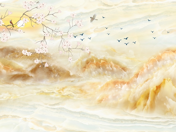 新中式背景墻