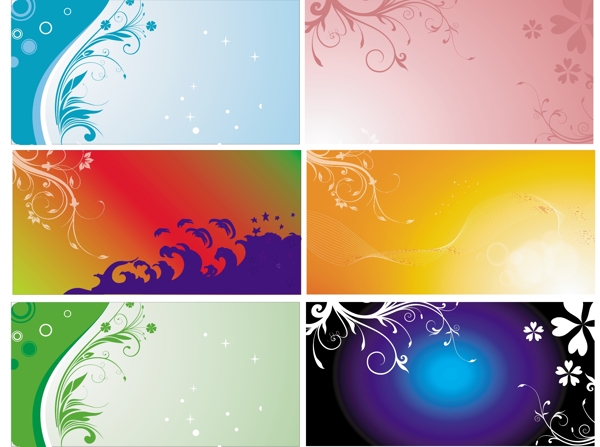 5發(fā)光花卉矢量banner背景