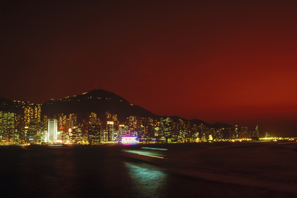 繁华的香港夜景图片