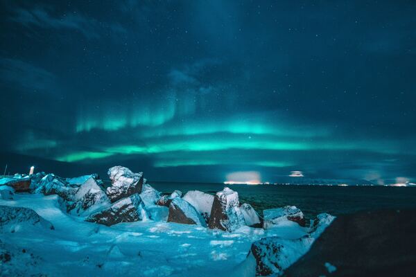 北极极光光效大自然风景
