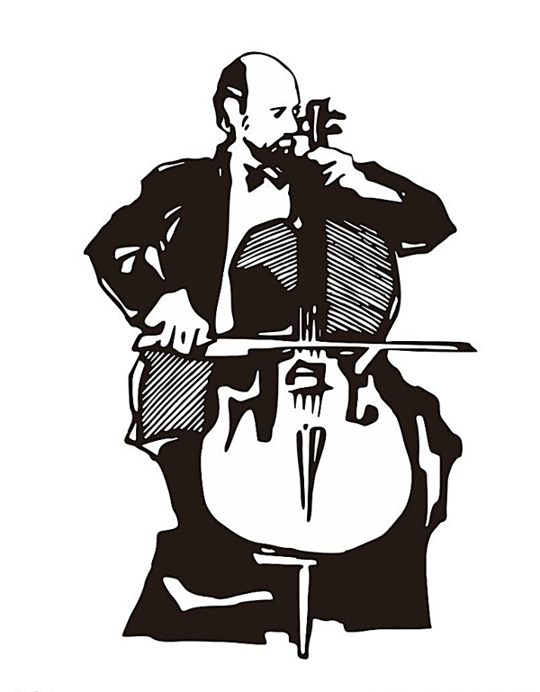 拉提琴的人图片
