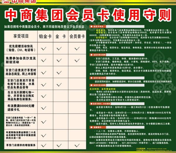 會員卡使用守則圖片