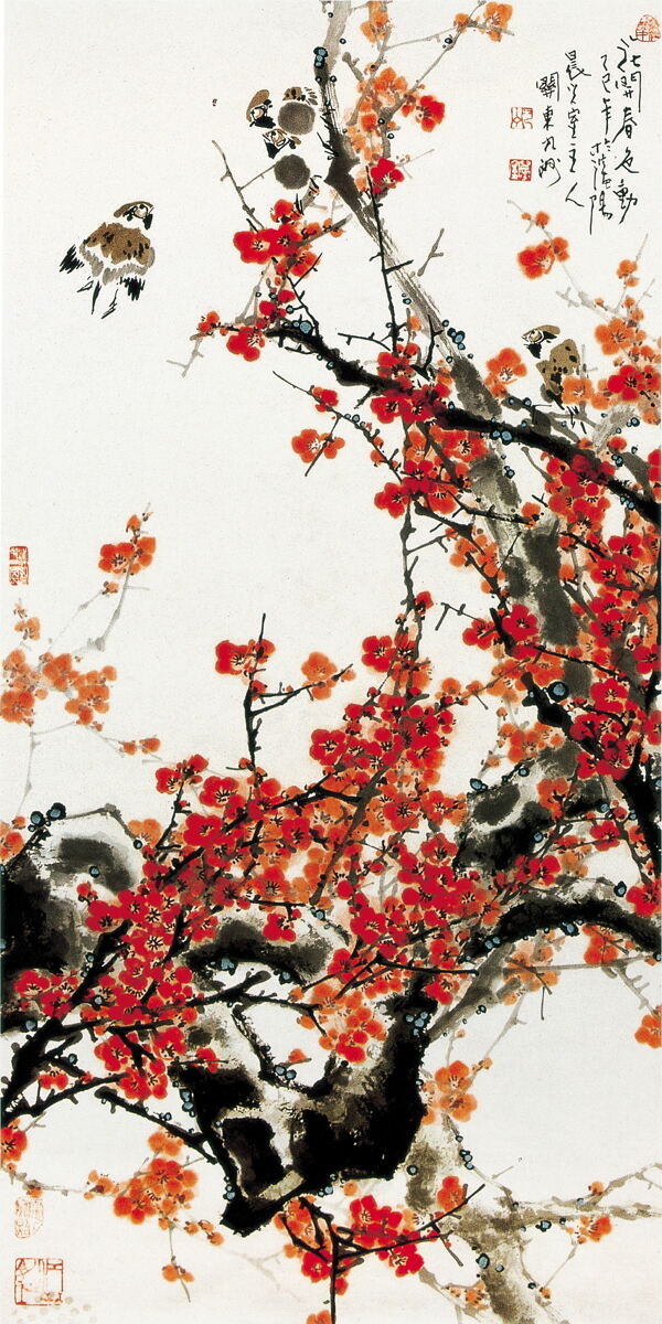 梅花迎春图素材