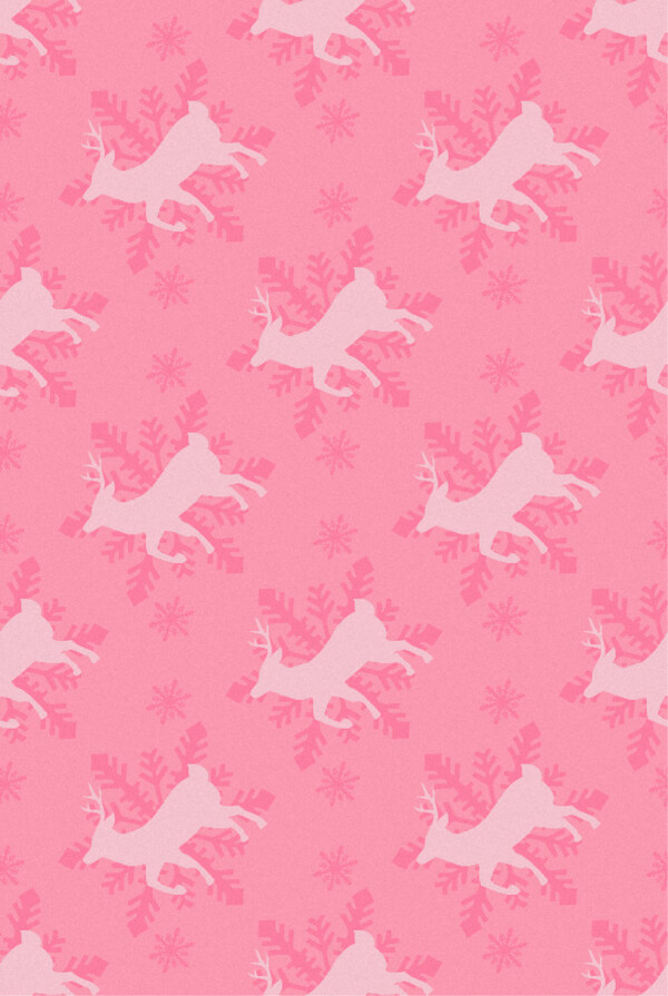 圣诞元素驯鹿粉色背景图片