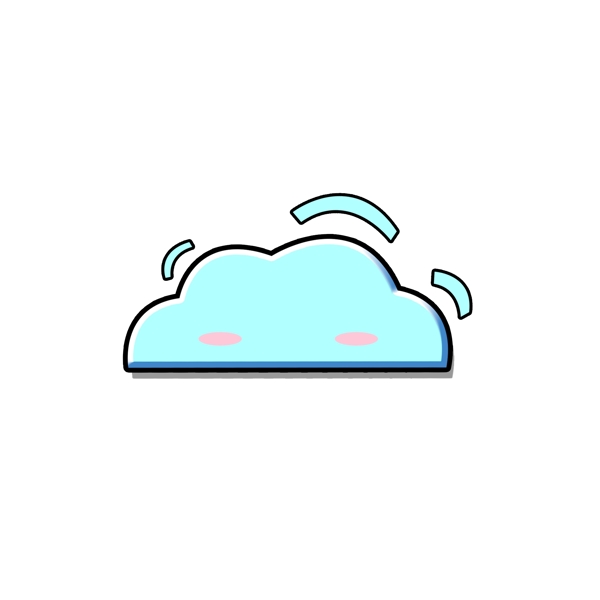 卡通白云矢量藍色白云元素