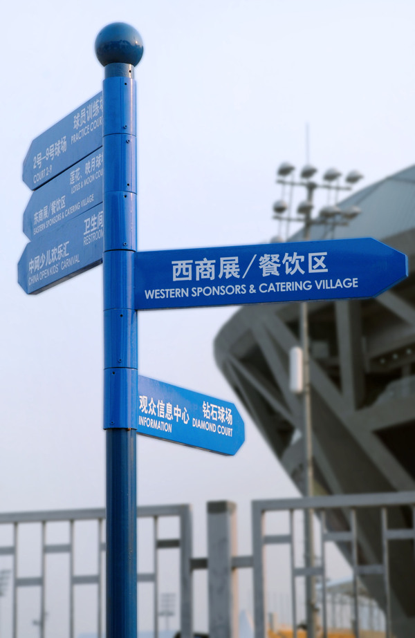 中網(wǎng)指示標(biāo)牌圖片