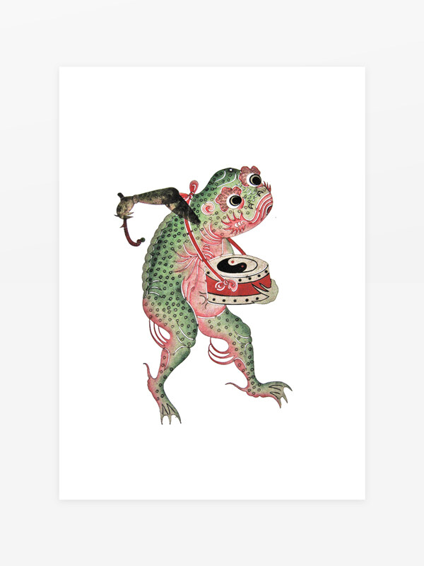 國(guó)粹皮影戲敲鼓的怪物