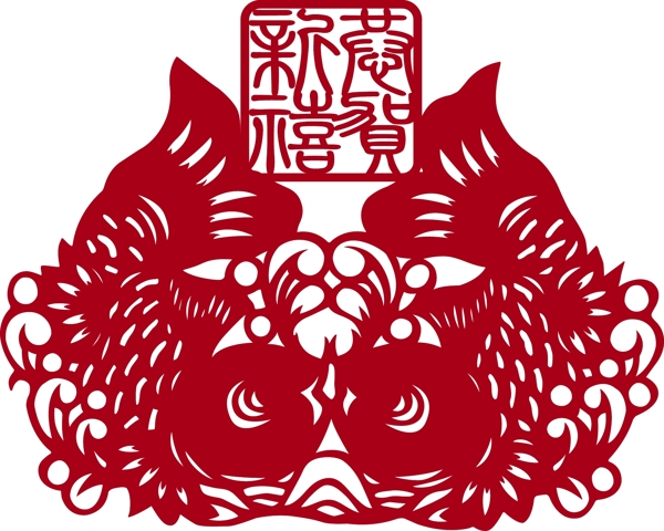 印花矢量圖動物魚抽象動物色彩免費素材