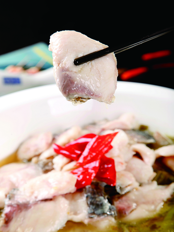 夾起的魚片