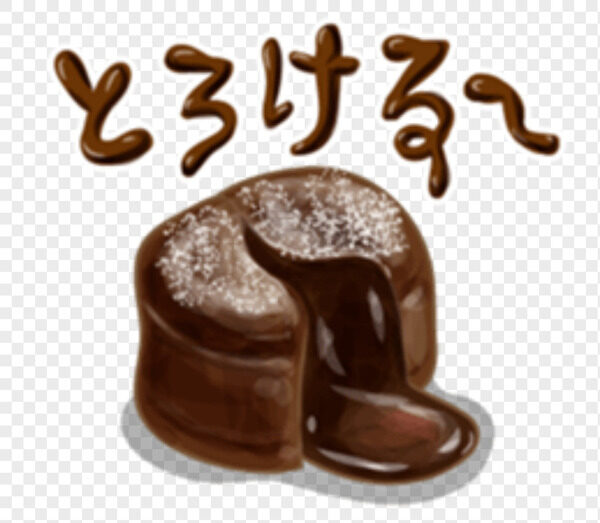 手繪灑滿糖霜的流心巧克力