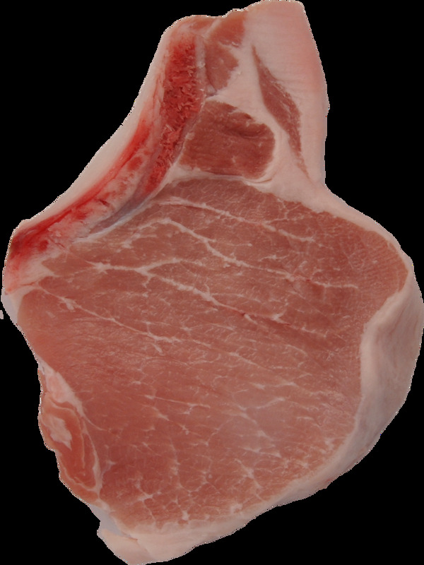新鮮的厚切生豬肉排