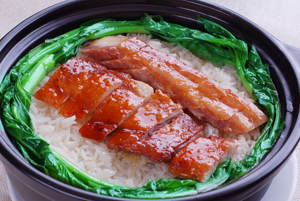 叉燒燒鵝青菜煲仔飯