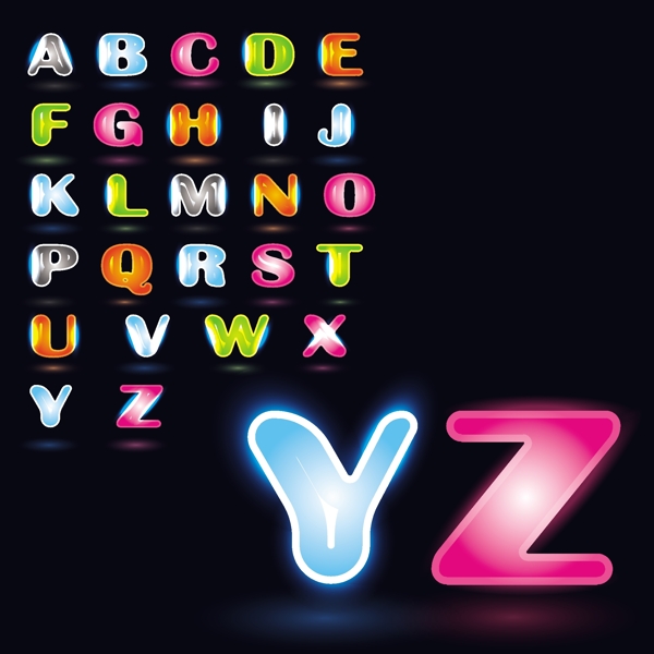 精美創(chuàng)意字母矢量素材3