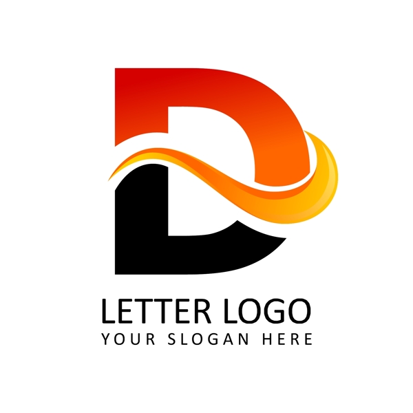 D字母造型logo互联网科技图片
