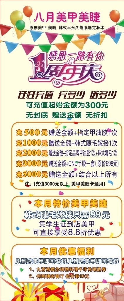1周年展架