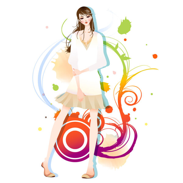 時(shí)尚卡通女性30