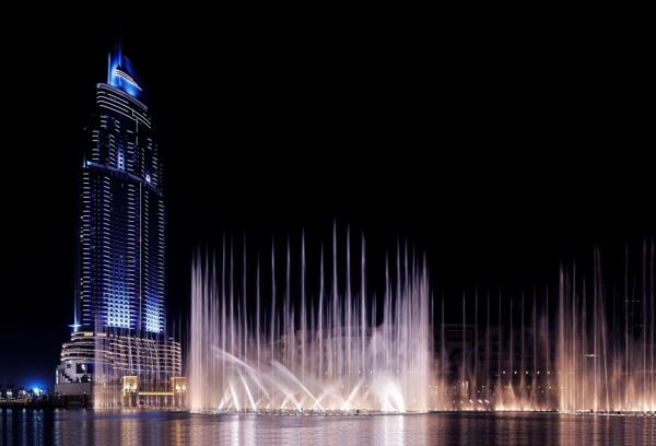 迪拜酒店夜景图片