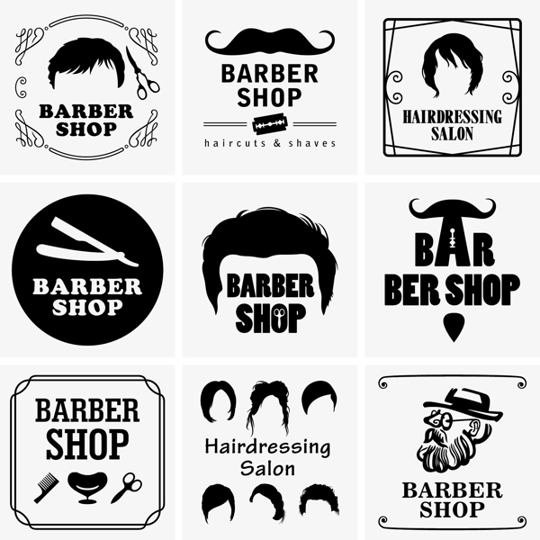 黑色理發(fā)店海報(bào)
