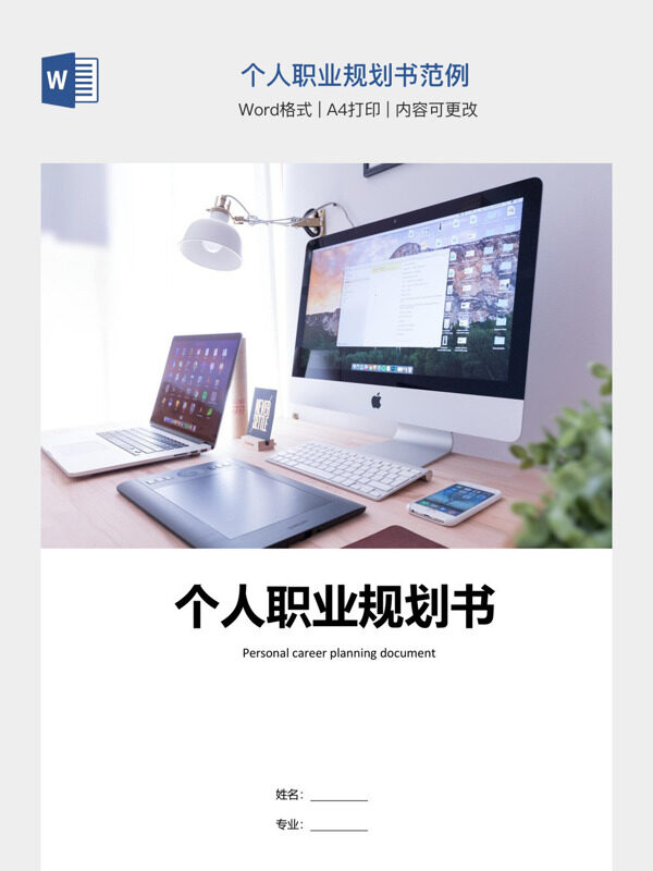 个人职业规划书范例
