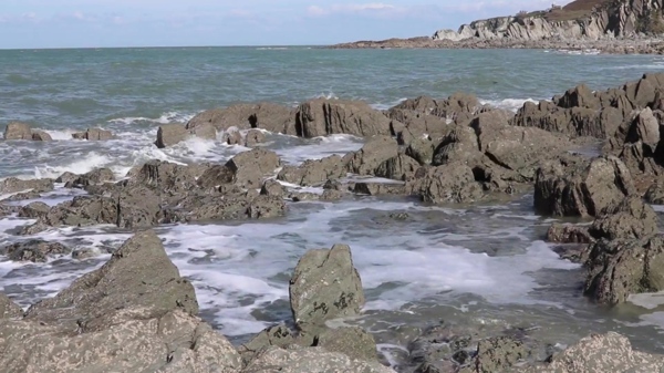 石头海水视频素材