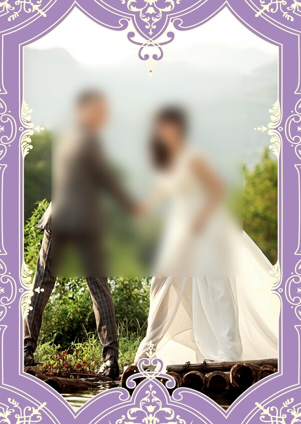 婚禮邊框婚禮婚紗照圖片