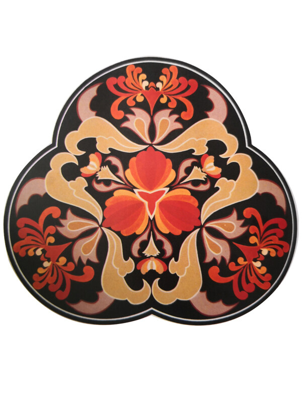 传统   抽象花卉草木 底图底纹  图案背景贴图  三瓣红花