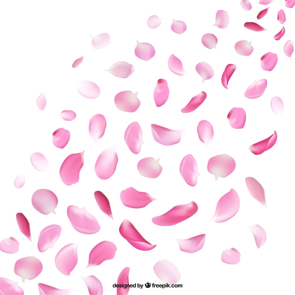 粉色花瓣设计矢量素材