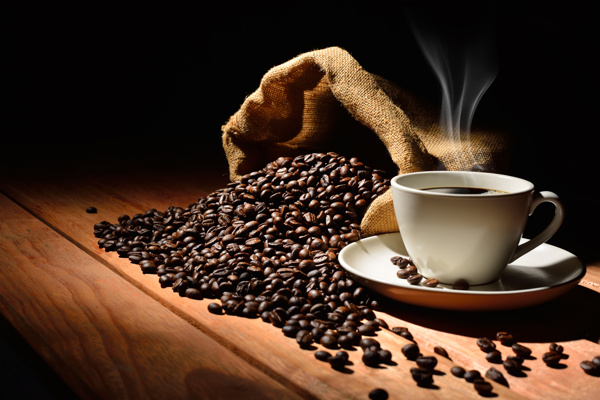 麻袋与咖啡咖啡豆图片