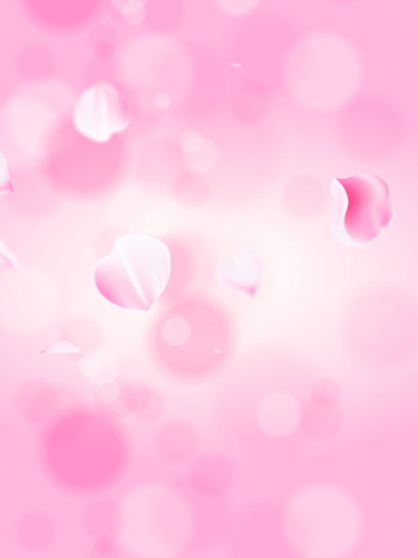 粉色温馨浪漫甜蜜花瓣元素背景图
