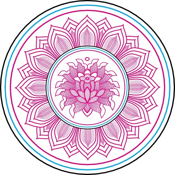 防偽團花圖片