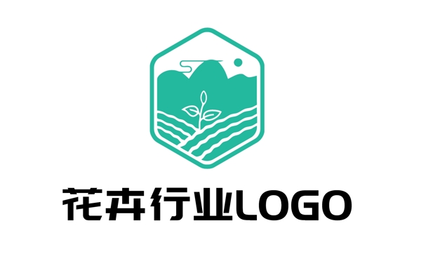 花卉市场鲜花店LOGO原创设计