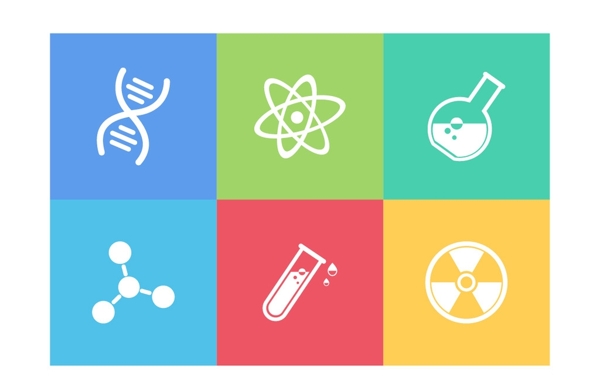 科学平面化图标