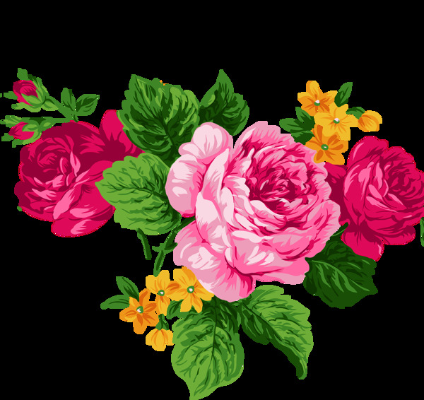 手绘花卉装饰图案