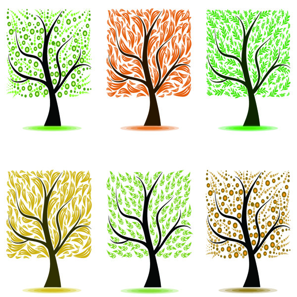 6种树木装饰画