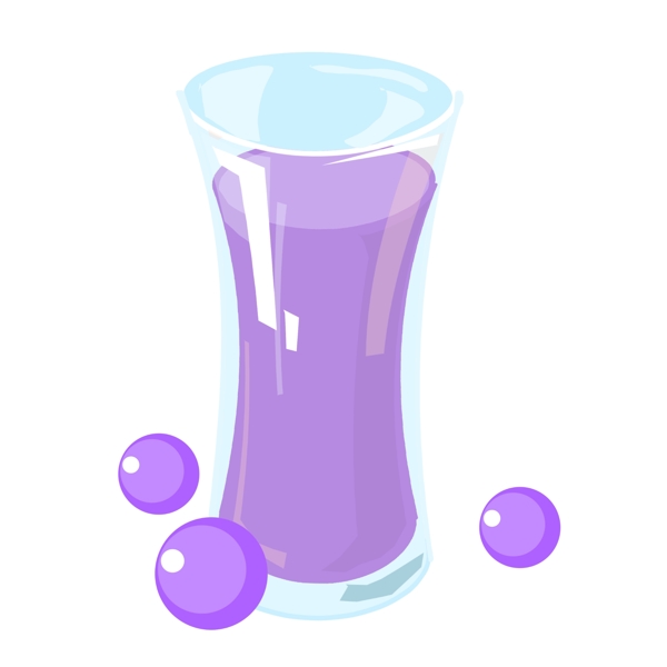 玻璃杯紫色果汁