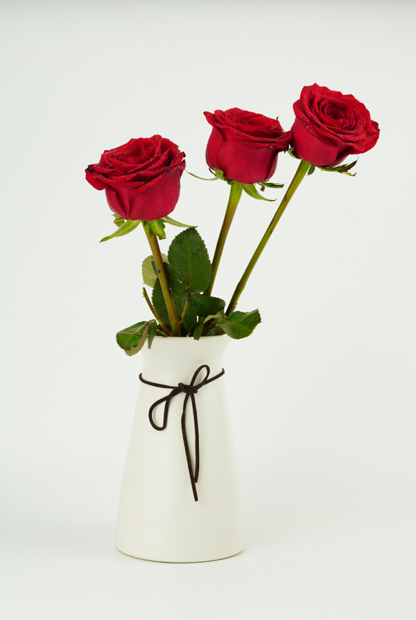 花瓶里的玫瑰花图片