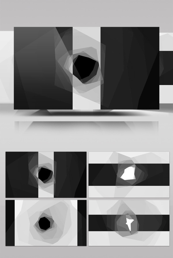 黑白空洞动态视频素材
