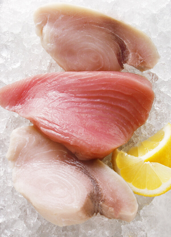冰冻的鱼肉图片