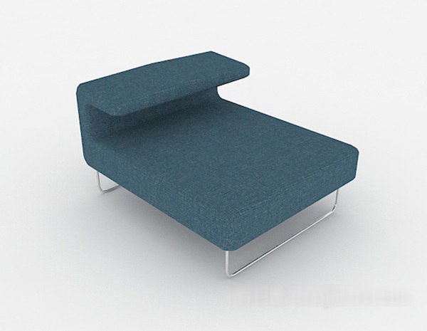 简约个性蓝色单人沙发3d模型下载