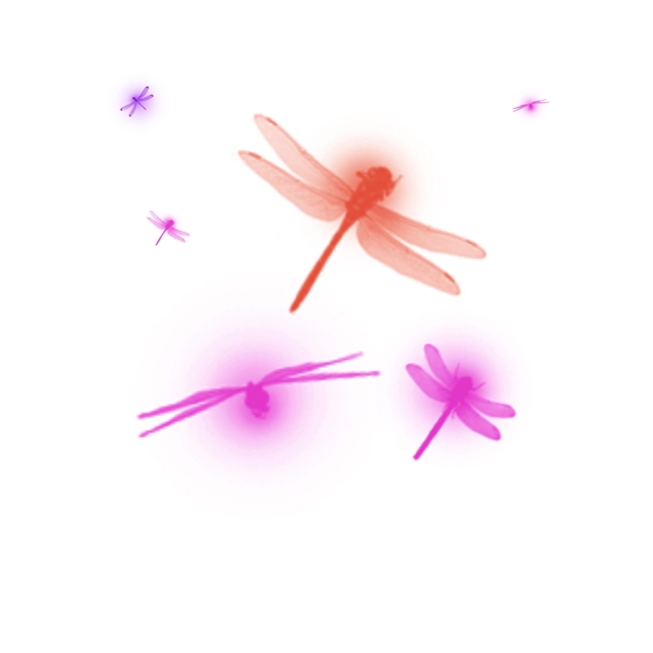 彩色蜻蜓背景特效设计
