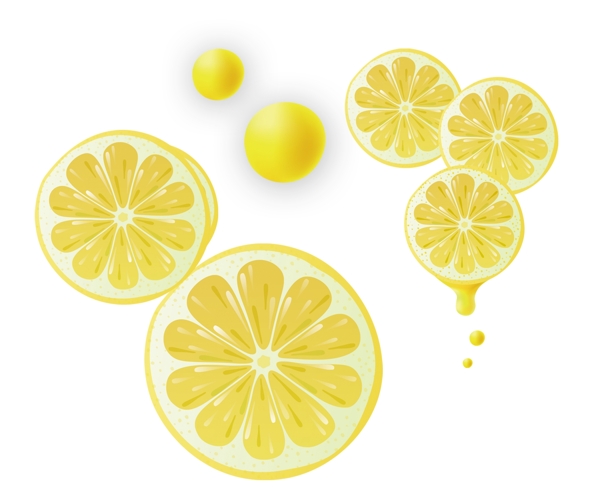 夏季水果柠檬元素