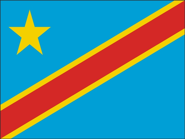 矢量刚果民主共和国国旗