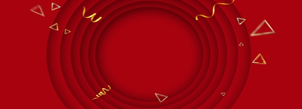 红色圆环天猫大促背景素材