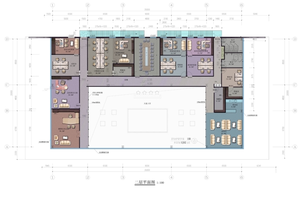 售楼部设计彩平图二层