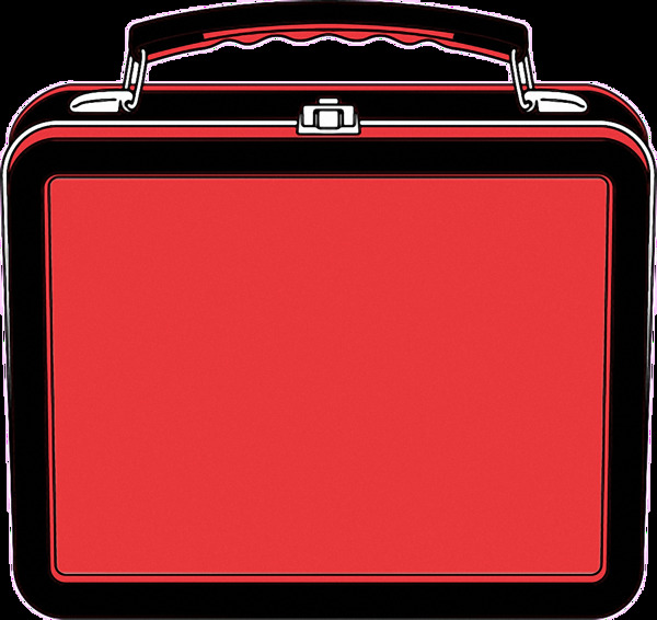 红色手提式饭盒免抠png透明图层素材