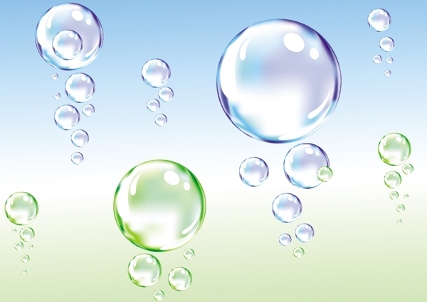 水珠水泡水滴矢量素材图片