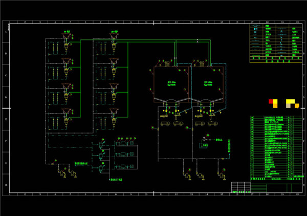 除灰系统原理方案图CAD机械图纸